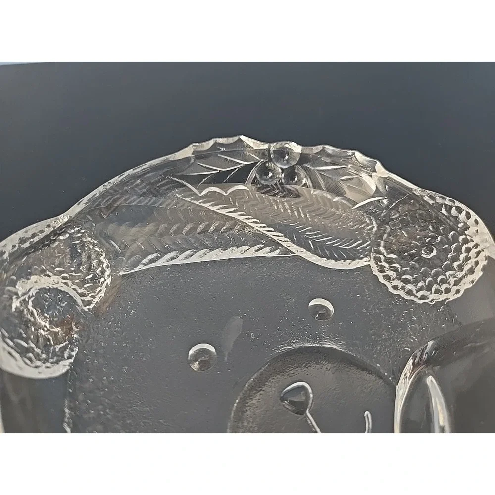 LN‎ Studio Nova Mikasa crystal candy nut jewelry dish Teddy Bear santa hat 5.5
